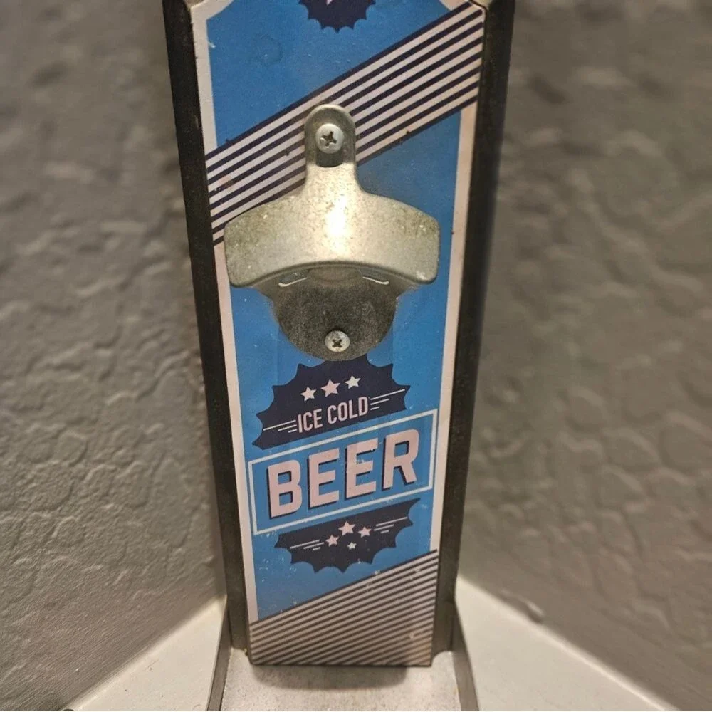 Ice Cold Beer Hanging Bottle Opener Sign 12
